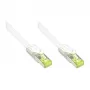 RJ45-patchkaapeli Cat.7-kaapelilla ja lukitusvivun suojalla (RNS®), S/FTP, PiMF, halogeeniton, 600MHz, OFC, valkoinen, 1,5m, Good Connections® (8070R-015W)