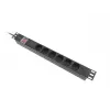 Lanberg PDU-05F-0200-BK virtajakoyksikkö (PDU) 5 AC-lähtöä 1U musta