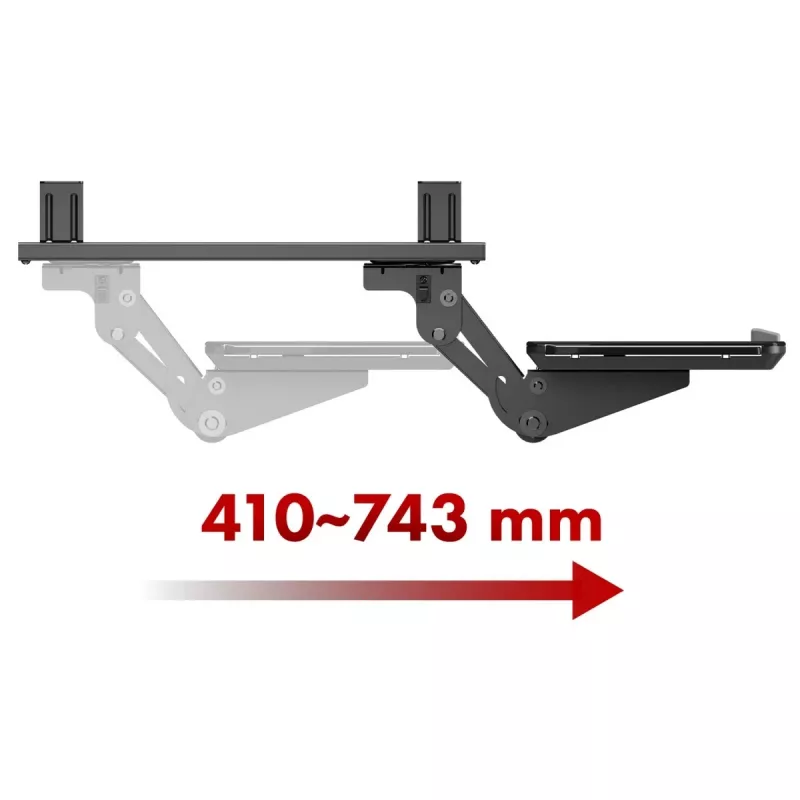 Maclean pöydänalainen näppäimistöteline, säädettävä, maks. 5 kg, musta, MC-156 B