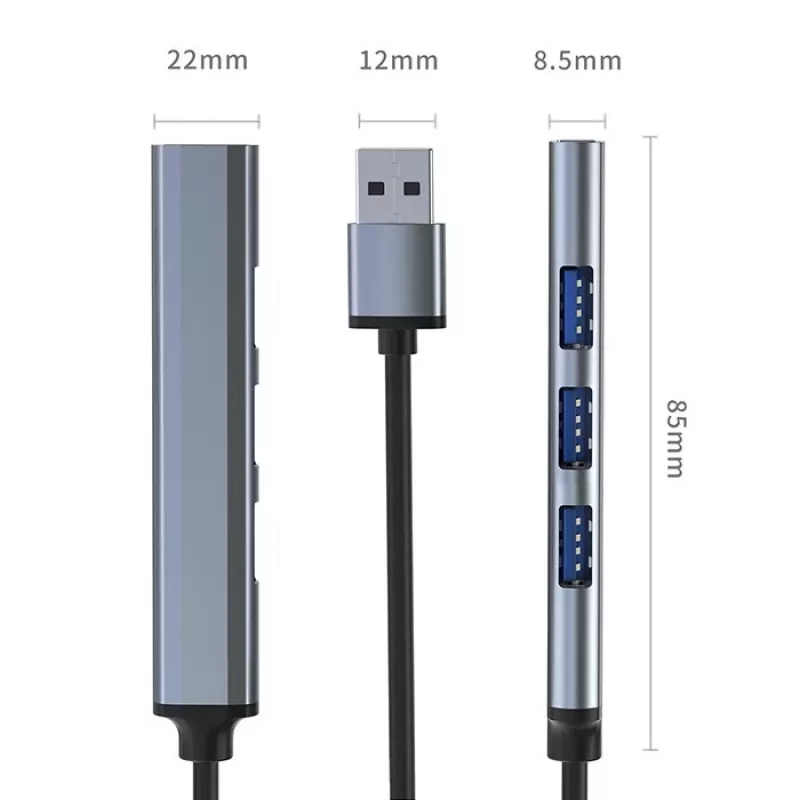 HUB-sovitin USB 3.0 4in1, 4x USB 3.0