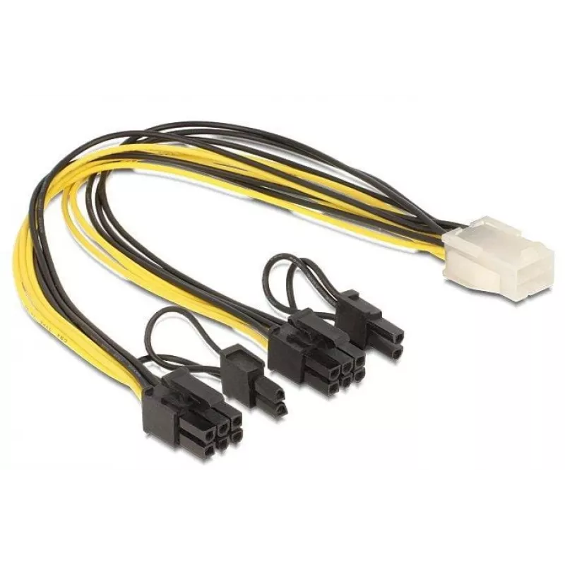 DeLOCK 83433 sisäinen virtakaapeli 0,3 m PCI-E 6+2 Pin 6-Pin