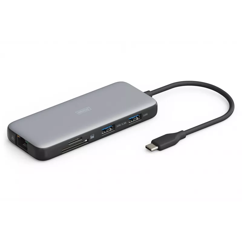 USB-C-telakointiasema Digitus DA-70915 8-porttinen 100W Power Delivery