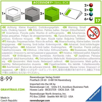 Lisävarustelelu Ravensburger GraviTrax kuulalaatikko monivärinen