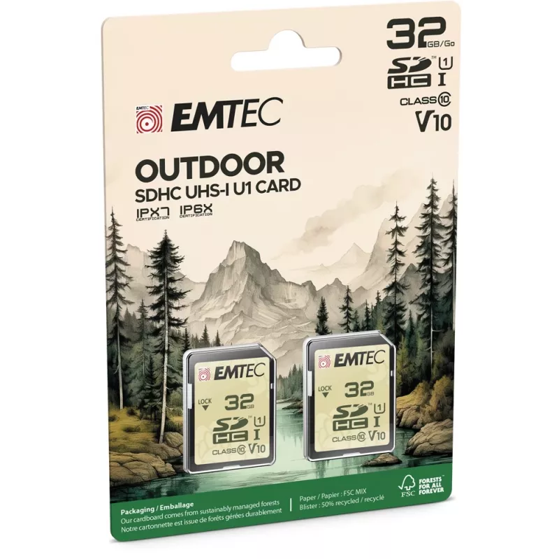 Emtec 32 GB UHS-I U1 V10 Outdoor flash-muisti ECMSD32GHCU1ORP