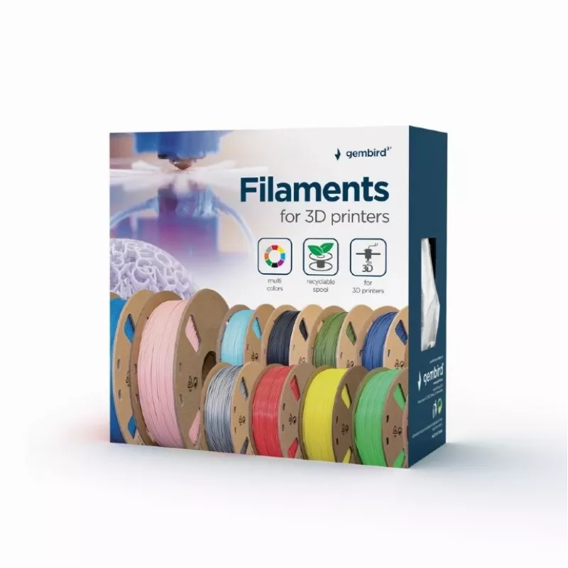 3D-tulostusmateriaali Gembird 3DP-PLA-01-MTSG harmaa 1 kg 1,75 mm