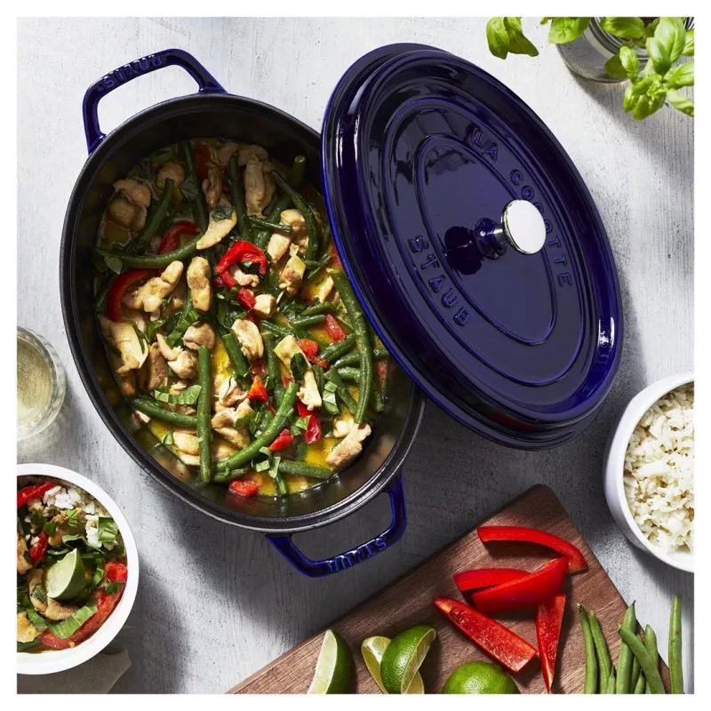 Valurautainen pata Staub 4,25 L, 29 cm, sininen