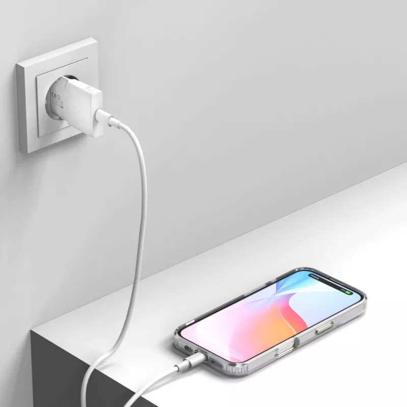 Sisälaturi 4smarts 541178 läpinäkyvä valkoinen pikalataus USB Type-C