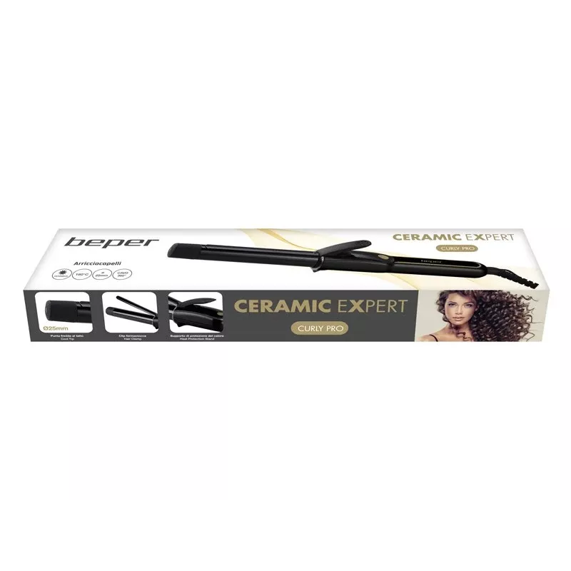 Beper P301PIS001 kihartimet, 25 mm, keraaminen, 180°C, 35 W, musta