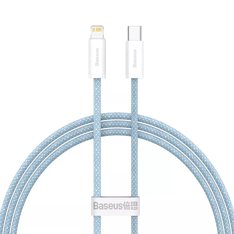 USB-C-kaapeli Lightning Baseus Dynamic Series, 20W, 1 m (sininen)