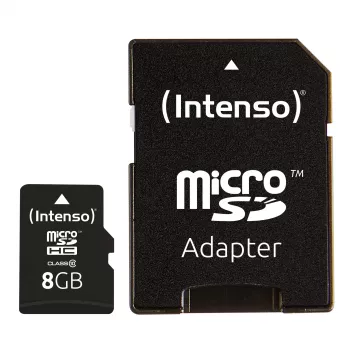 MUISTI MICRO SDHC 8GB C10/W/ADAPTER 3413460 INTENSO