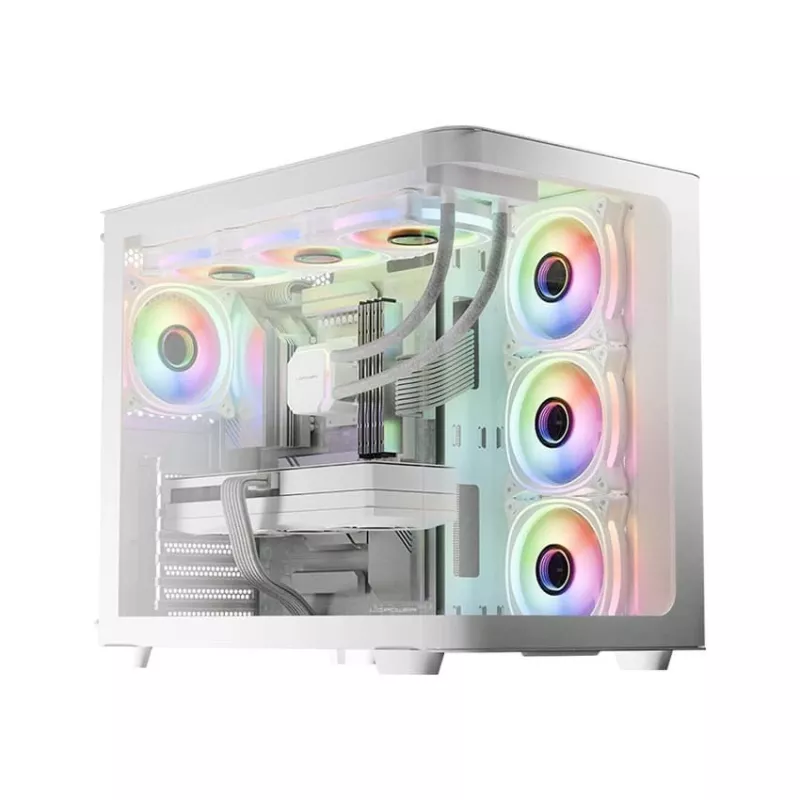 LC-Power Gaming 8001W Pro-Storm Light Midi-Tower ATX-kotelo, valkoinen (LC-8001W-ON)