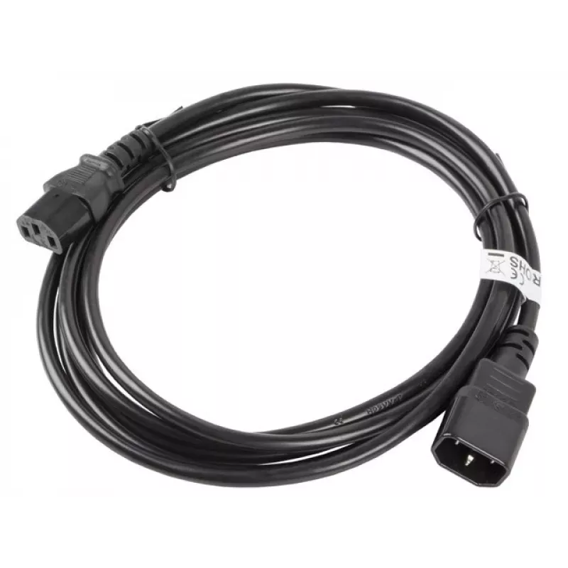 Lanberg CA-C13E-11CC-0030-BK virtakaapeli musta 3 m C13-liitin C14-liitin (CA-C13E-11CC-0030-BK)