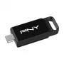 PNY Elite, 64 GB, USB Type-C, 3.2 Gen 1 (3.1 Gen 1), 120 MB/s, dia, musta