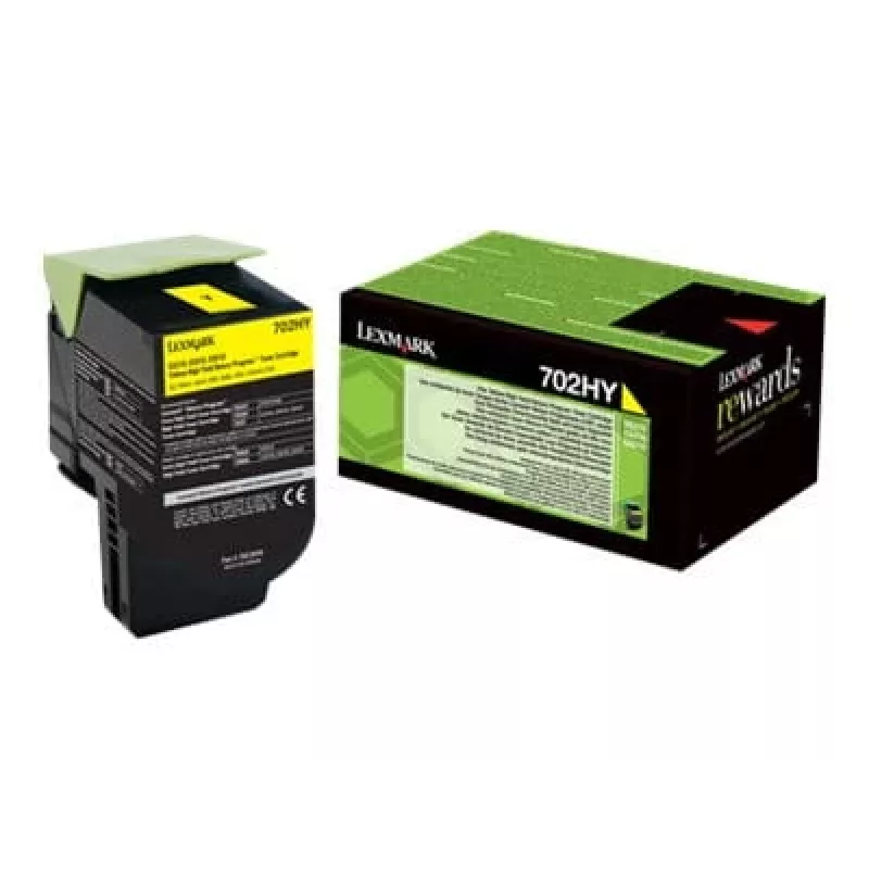 Värikasetti Lexmark värikasetti 702HY keltainen 70C2HY0 3000 sivua