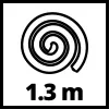 Einhell 3407000 - harmaa - musta - 1,3 m - 8 mm - 390 g - 560 g