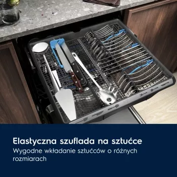 Kalusteisiin asennettava astianpesukone Electrolux EEM43201L, ohut 45 cm, 10 astiastoa, 46 dB, invertteri