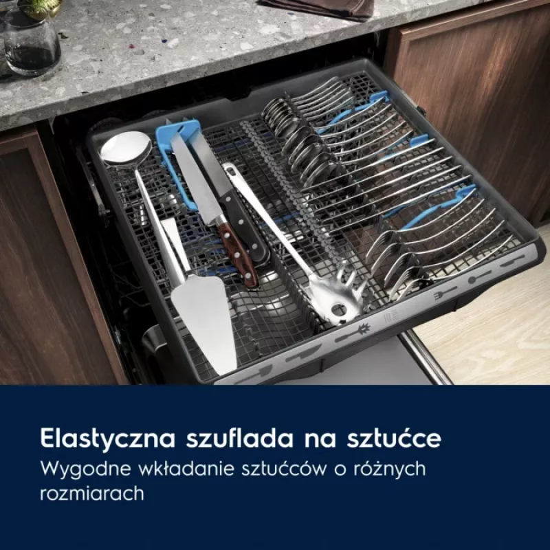 Kalusteisiin asennettava astianpesukone Electrolux EEM43201L, ohut 45 cm, 10 astiastoa, 46 dB, invertteri
