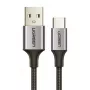 Ugreen USB-A/USB-C QC 3.0 3A 2m US288 kaapeli (harmaa)