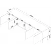 Cama RTV-taso ISLA 200x40x60 matta musta