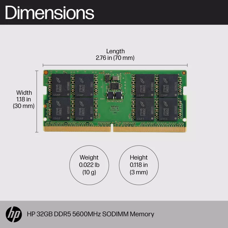 HPE - DDR5 - moduuli - 32 GB - SO-DIMM 262-Pin - 5600 MHz / PC5-44800 1.1 V