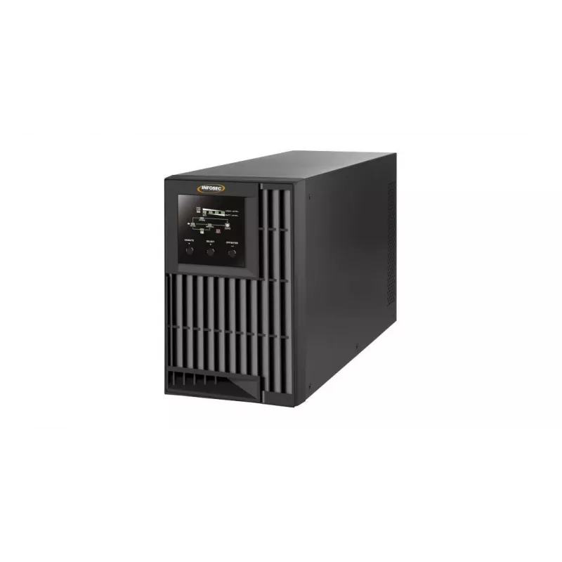 Infosec E4 Value 1000 keskeytymätön virransyöttö (UPS) kaksoismuunnin (Online) 1 kVA 3 AC-lähtöä