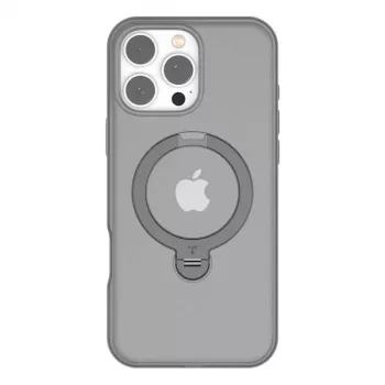 Torras UPRO OSTAND SPIN SERIES -puhelinkotelo iPhone 16 Pro Maxille, titaaninharmaa