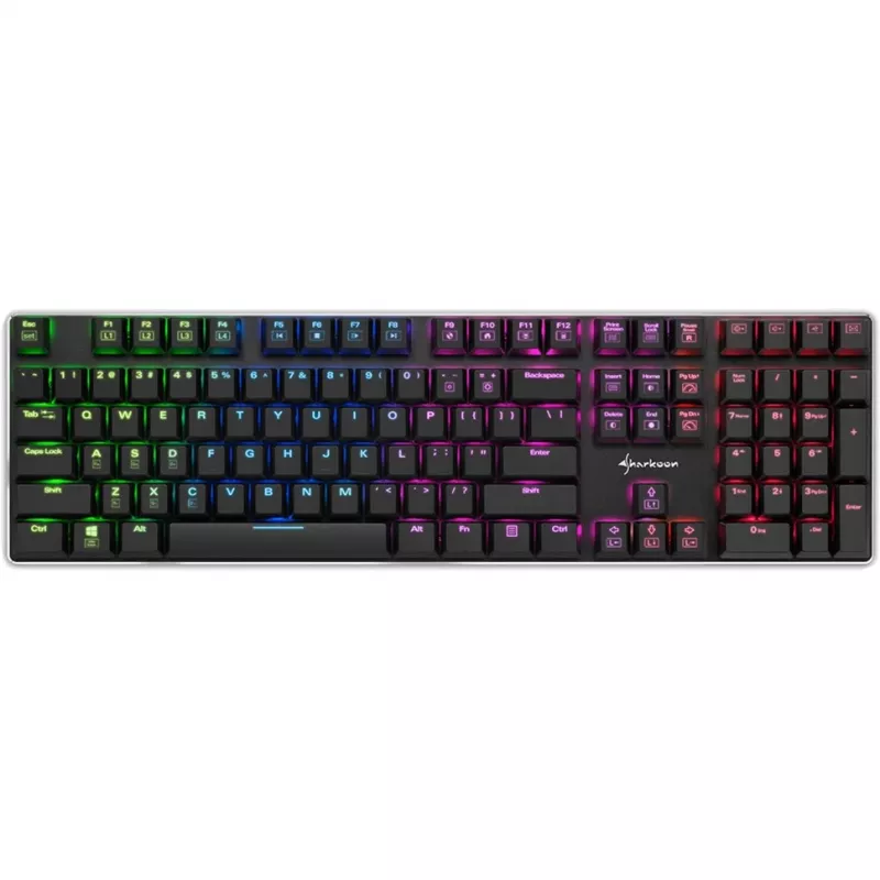 PureWriter RGB, pelinäppäimistö musta, FR-asettelu, Kailh Choc Low Profile Blue