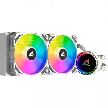 S80 RGB White AIO 240mm -nestemäinen jäähdytys, valkoinen