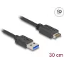 DeLOCK USB-kaapeli 10 Gbit/s Type-E Key A 20-napainen uros Type-A uros 30 cm