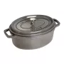STAUB soikea valurautapata 3,2 l grafiitti