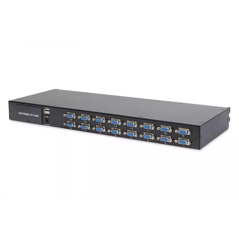 DIGITUS DS-72211-3US 19 tuuman 16-porttinen LCD KVM -räkkikonsoli