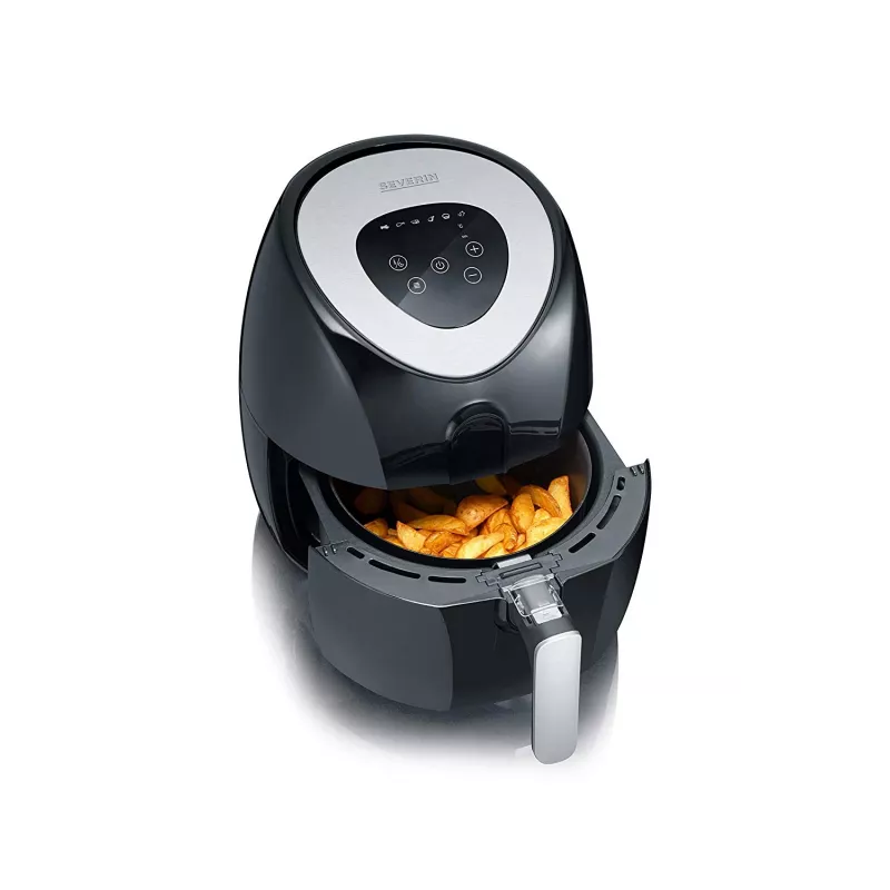 Severin 2430 Single 3,2 l erillinen 1 500 W kiertoilmakypsennin musta, ruostumaton teräs