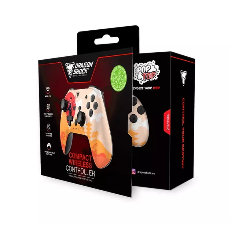 Dragonshock PopTop Compact - peliohjain - Nintendo Switch - Takaisin-painike - D-Pad - Home-painike - Reset-painike - langaton - Bluetooth - USB Type-C (D