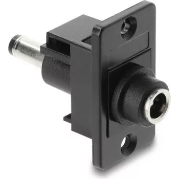 Paneeliasennusadapteri DC 5,5×2,1 mm liitin DC 5,5×2,1 mm pistokkeeseen, DELOCK 91116
