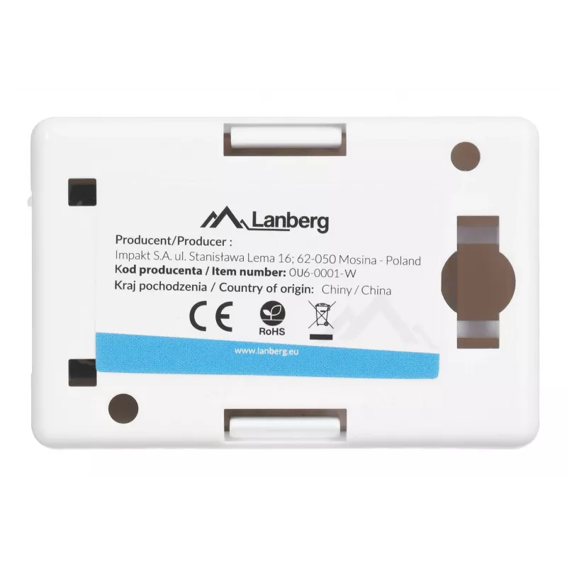 LANBERG kojerasia RJ-45 OU6-0001-W, Cat6, valkoinen