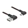 USB-kaapeli DeLOCK EASY-USB 2.0 Type-A – Micro-B uros 0,5 m musta