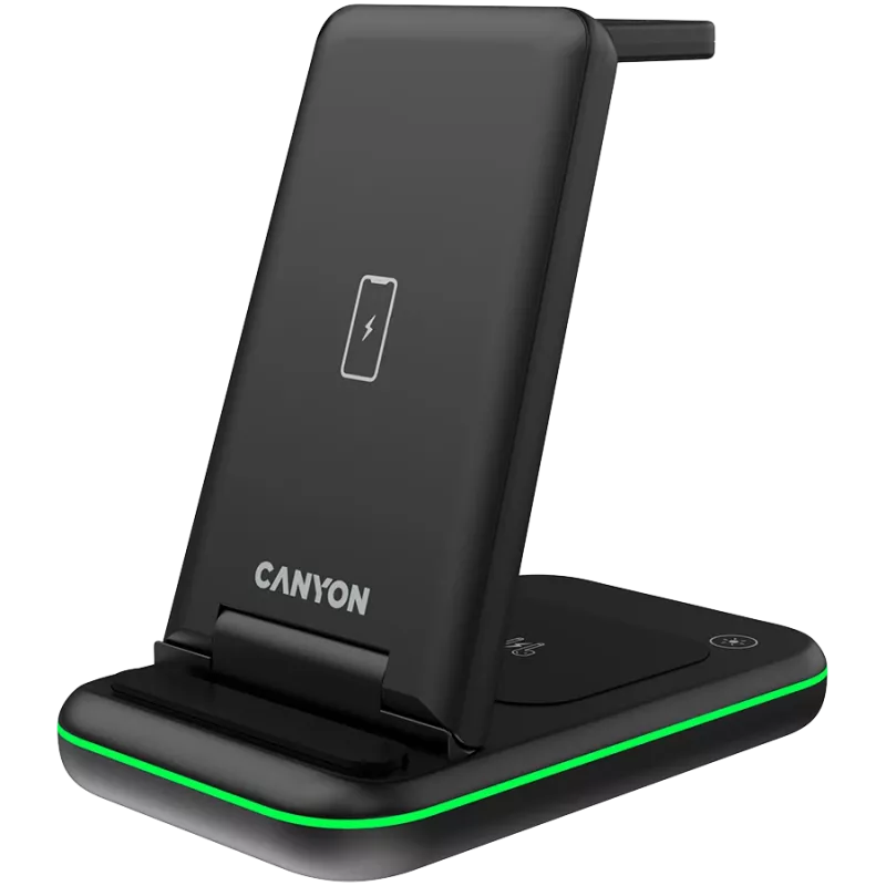 CANYON langaton laturi WS-304 15W 3in1 musta