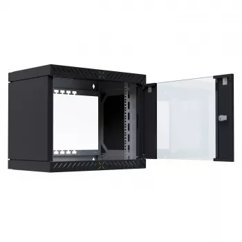 EFB Elektronik 19 seinäkotelo X-Rack lasiovella 400-600mm musta - seinäkotelo (WGX-0906TS.G1)