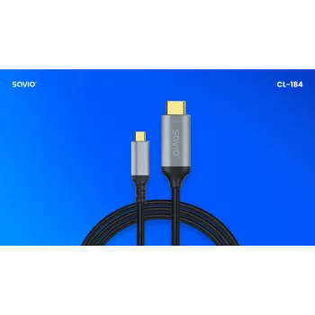 Kaapeli USB-C - HDMI v2.0b, 3m, kupari CL-184