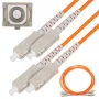 Kuitukaapeli Extralink EX.3692 — FTTH OM2 SC‑SC, 1 m, täysduplex, punainen