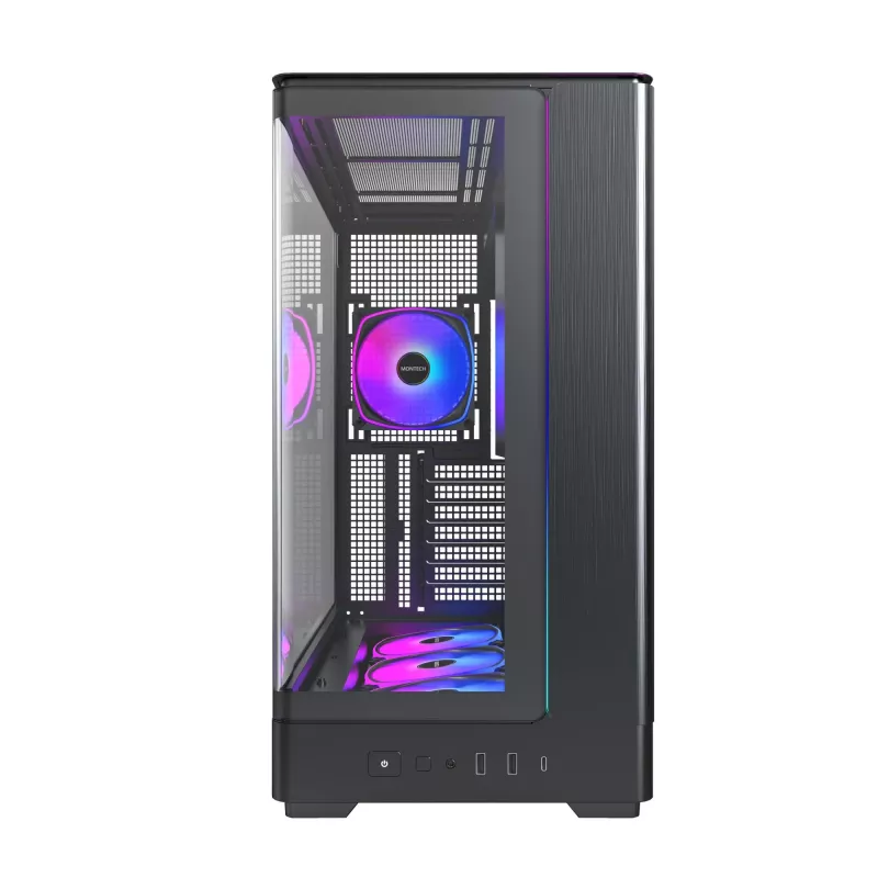 PC-kotelo Montech KING 45 PRO musta — micro ATX / Mini-ITX, Midi Tower