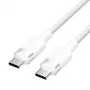 USB-C - USB-C -kaapeli Vention TRDWF — 1 m, USB 2.0, 60 W Power Delivery, 3 A, valkoinen