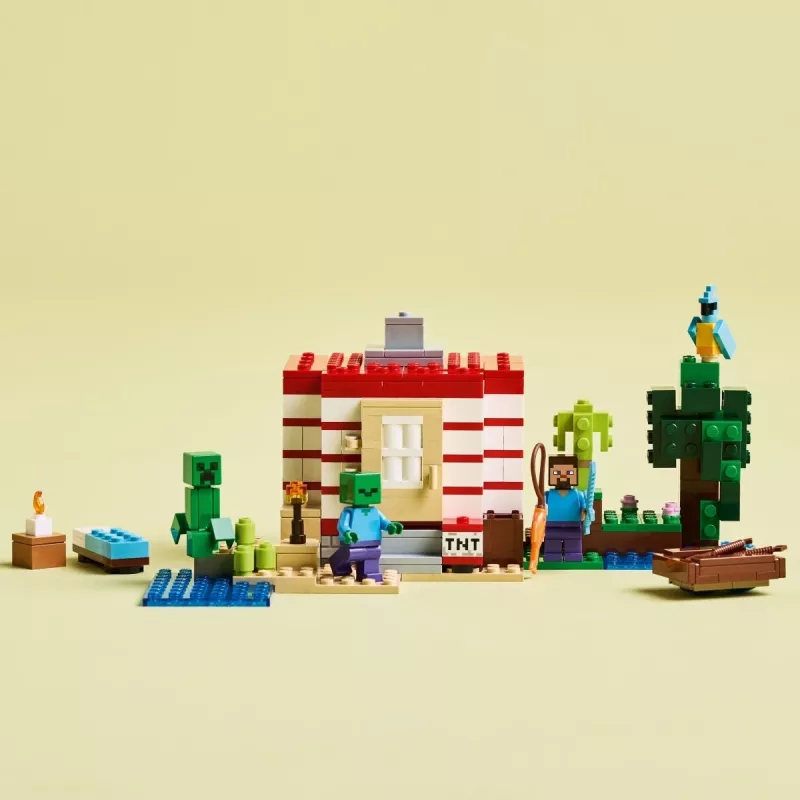 LEGO Minecraft setti 21275 TNT-viidakkotalo rakennuslelu, 287 osaa, 2 minihahmoa, 8+ vuotta