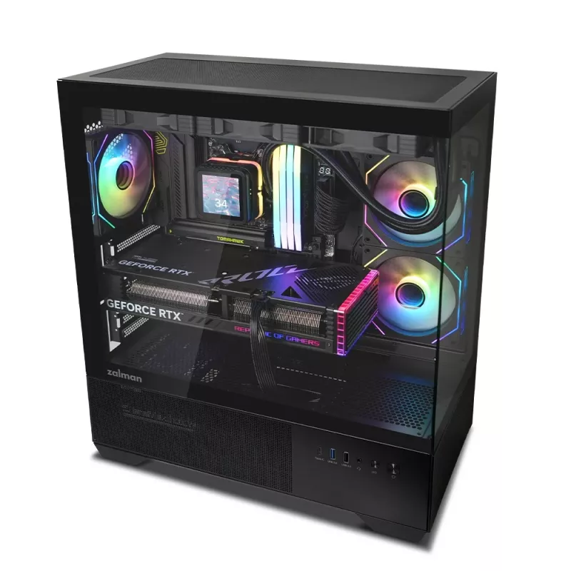 PC-kotelo CHRONIX V2 Mid Tower ARGB-tuuletin x3 musta