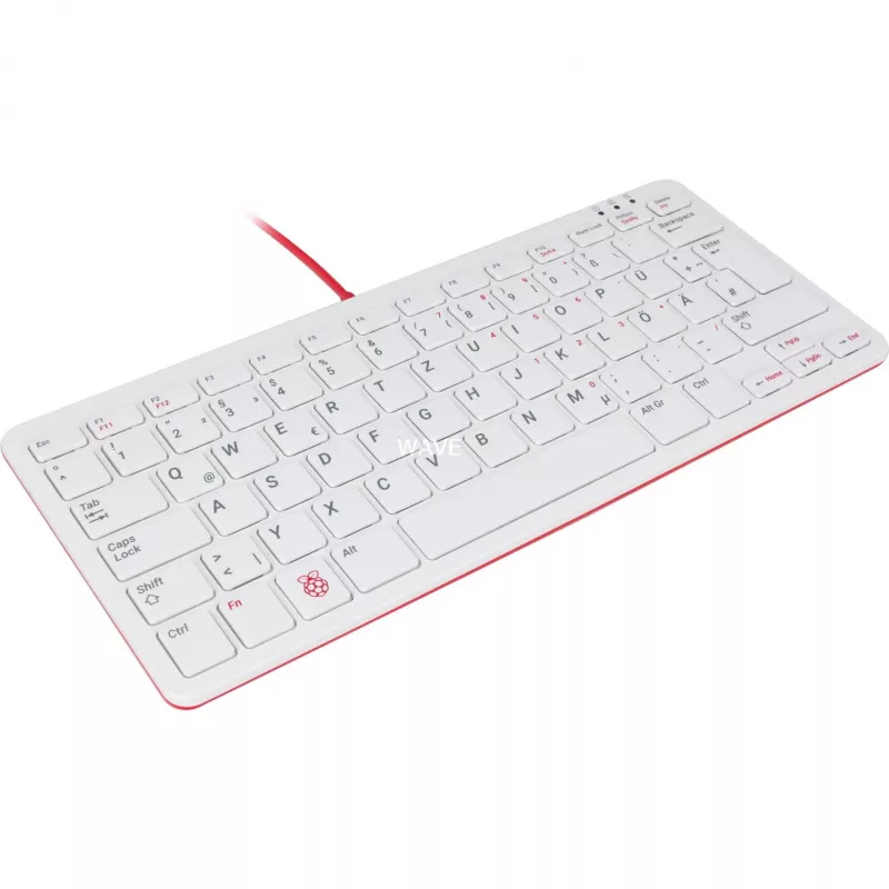 Johdollinen USB-näppäimistö Raspberry PI -näppäimistö DE RB-TASTA01W — USB-liitäntä, saksalainen asettelu