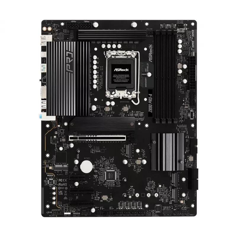 Emolevy ASRock Z890 Pro-A ATX — Intel Z890-piirisarja, LGA 1851, DDR5, 4x DIMM, 256 GB, 2.5Gb LAN, PCIe Gen5