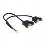USB-kaapeli DeLOCK 84839 USB 2.0 0,25 m 2 x USB A musta