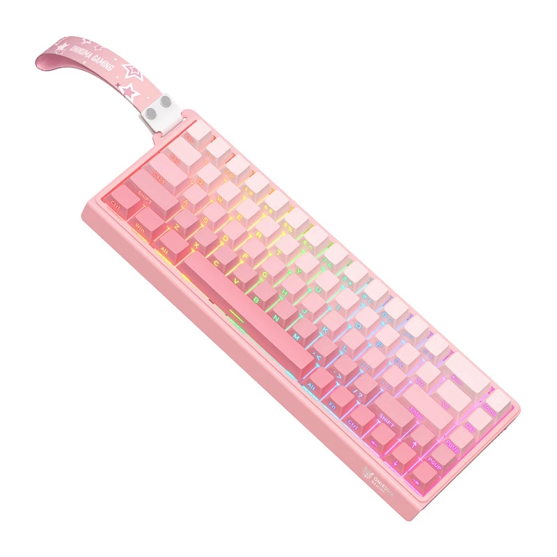 ONIKUMA G69 näppäimistö, vaaleanpunainen, QWERTY