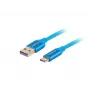 USB 2.0 -kaapeli LANBERG CA-USBO-21CU-0010-BL — USB-A – USB-C, 1 m, sininen