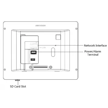 Videopuhelinjärjestelmä Hikvision DS-KH6320-TE1, 7 tuuman kapasitiivinen kosketusnäyttö, PoE, 1024×600, microSD jopa 32 GB, Ethernet, Linux